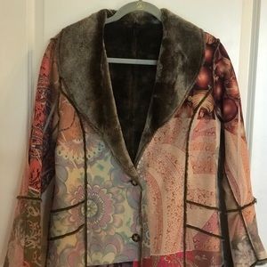 Super Cute Boho Patchwork Style Coat Anthropologie